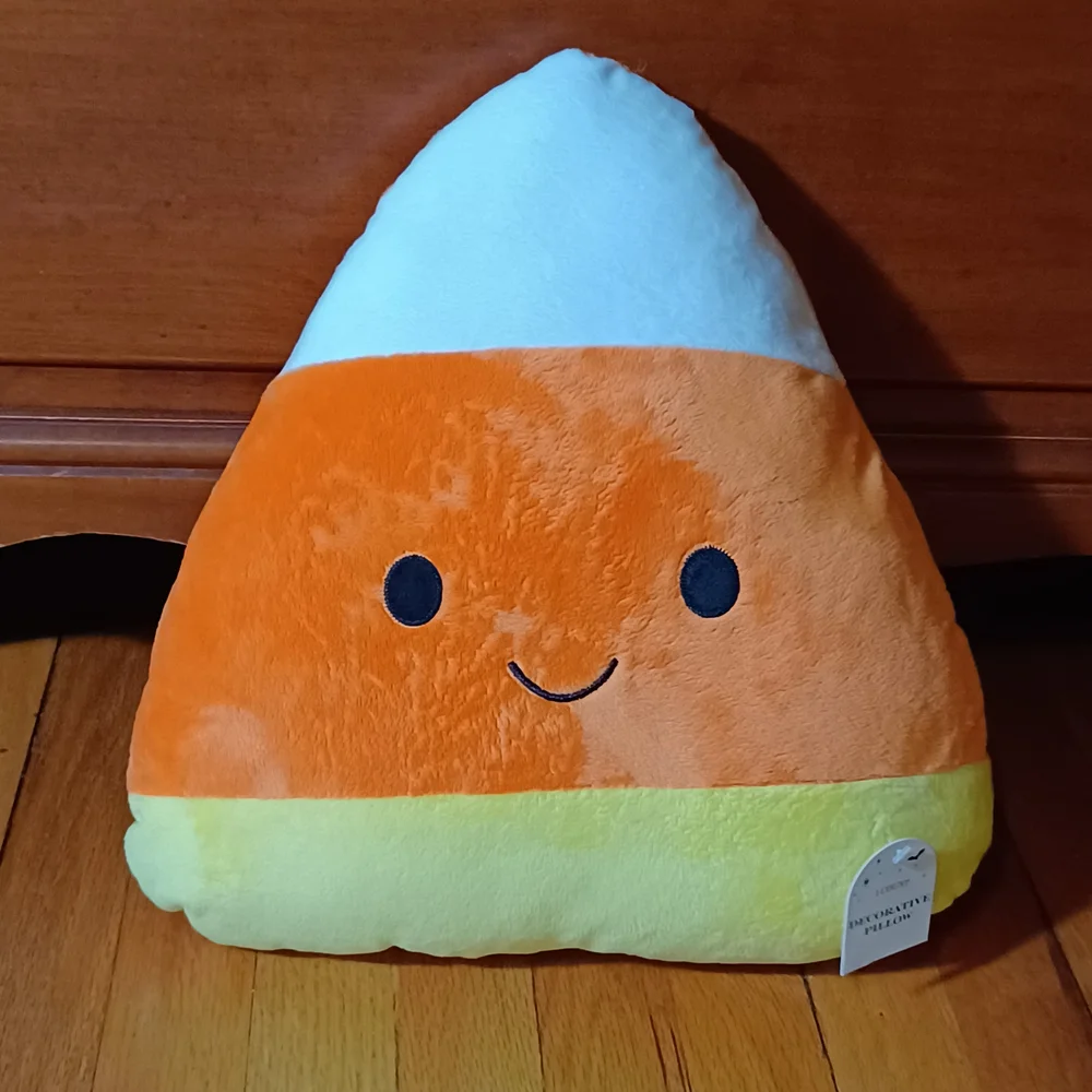 Candy Corn Plush Pillow